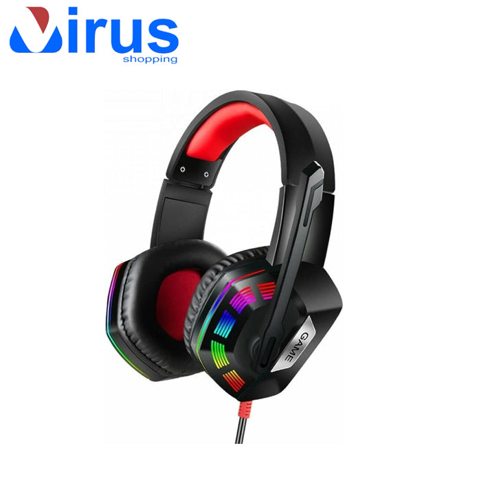 Cuffie Gaming stereo con microfono e luci a Led Andowl Q-E6