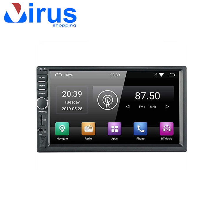 Stereo Autoradio PERVOI 2 DIN 7" HD Touch Screen BT USB ctc-7060
