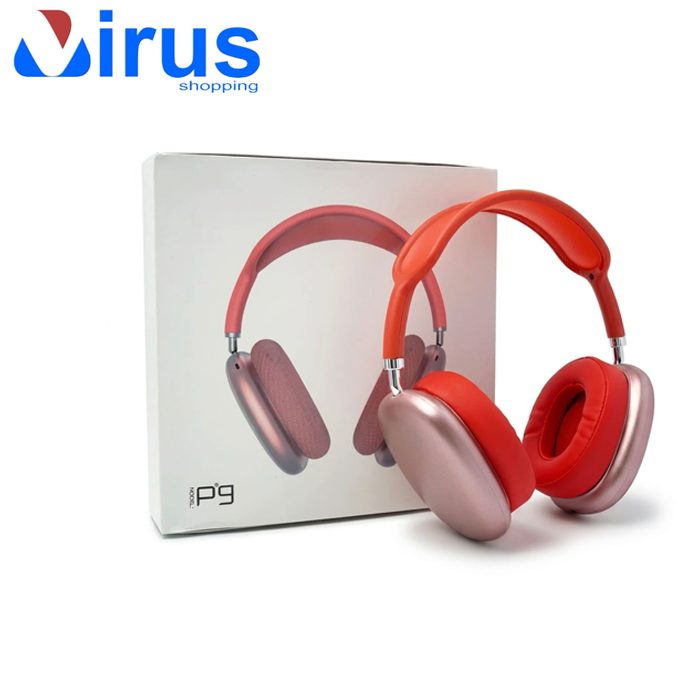Cuffie Bluethoot MP3 WiFi smartphone Ricaricabili Model P9 Rosse