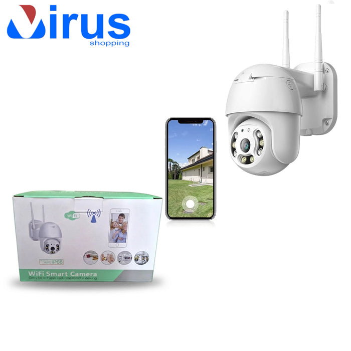 Smart Camera Wi-Fi da esterno IP66 - Telecamera di Sicurezza Full HD con app motorizzata con visione notturna