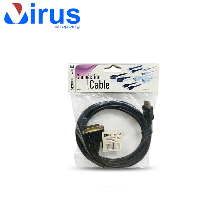Cavo keytech hdmi/dvi m/m 1.80mt