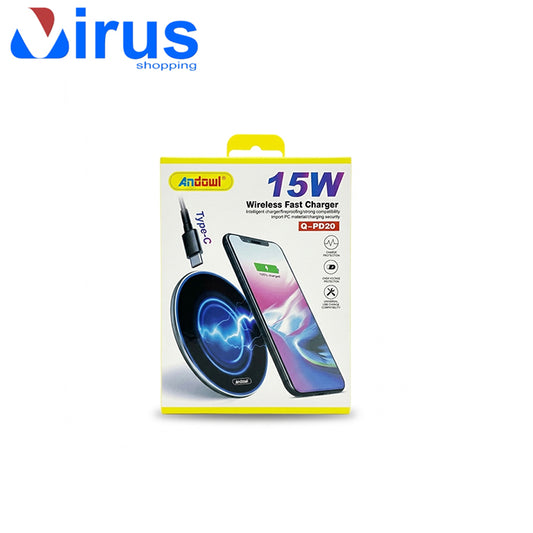 Caricatore wireless per smartphone charger fast Andowl 15W
