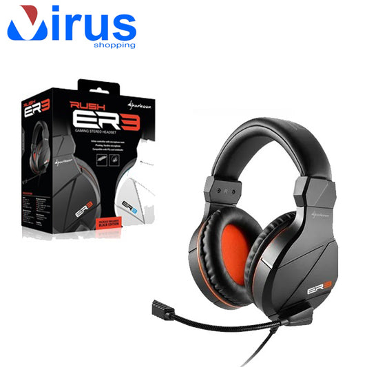 Cuffie con Microfono Sharkoon Rush ER3 Jack3.5 Nero Rosso
