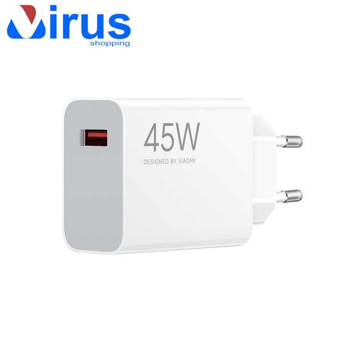 Caricabatterie Xiaomi 45W Fast Charge - Originale - Porta USB-A - Bianco