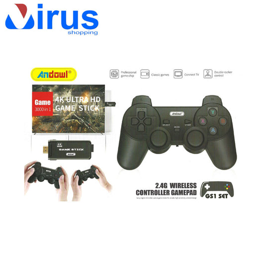Game Stick Andowl Console Retro HDMI con Giochi Inclusi